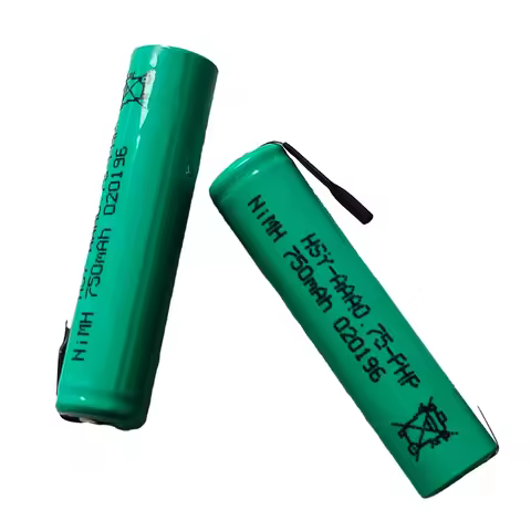 1.2V HSY-AAA0.75-PHP NiMH 750mAh With Solder Pins Rechargeable AAA Battery