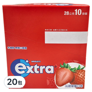 Extra 益齒達 無糖口香糖 沁甜草莓 1組  28g  20包