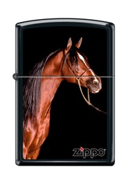 Lighter- Horse Caballo Black Matte Windproof Lighter #Z5162