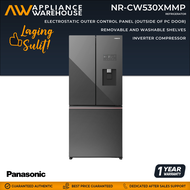 Panasonic NR-CW530XMMP 17.4 cu. ft. French Glass Door Bottom Freezer No Frost Inverter Refrigerator 