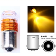 Fast Flashing Turn Signal 1-Point Straight Socket (Pack Of 2 Tubes) Yellow White Blue 1156 (3LED)