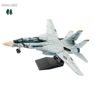 [GrandLarge] 1:72 Scale F-14 Tomcat Fighter Jet Model - White &  ABS Plastic Aircraft With Detailed 