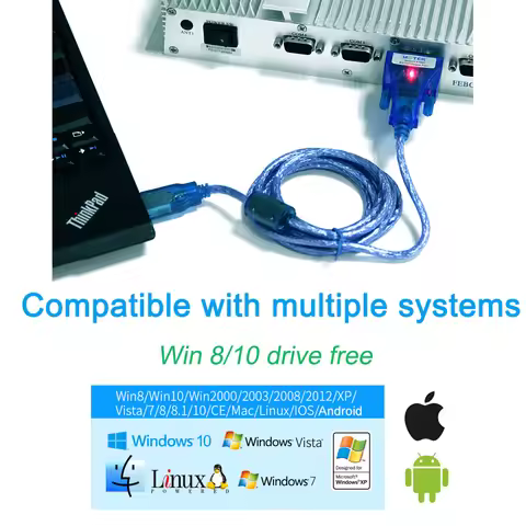 UOTEK 1.5m 3M RS232 to USB RS 232 Converter DB9 RS-232 USB-A Adapter Conversion Cable Com with FTDI 