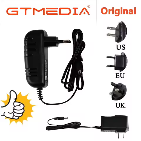 DC 12V/1.5A Power Adapter GTMEDIA EU/UK/US Plug for GTMEDIA V8X/V8 Turbo/V9 prime/V7 pro/X8/GTC/GTCO