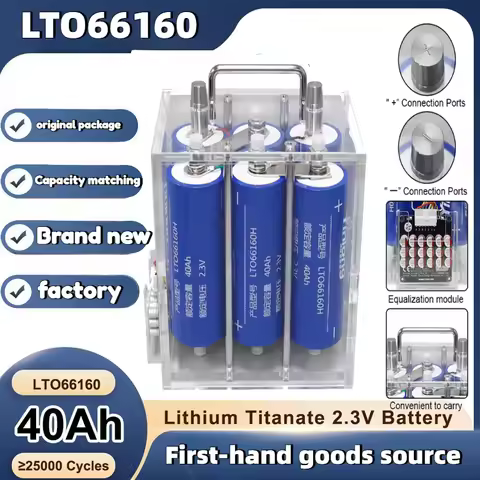 2.3V LTO 45Ah Battery Original Yinlong LTO66160 10C Discharge DIY 12V 24V Low Temperature Resistant 