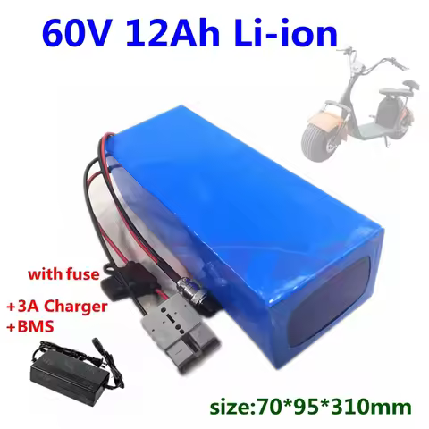 60V Lithium ion 60V 12Ah 9Ah 15Ah 18Ah 21Ah 24Ah 27Ah 30Ah Li ion Battery Pack for 500W 800W 1200W C