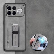 For Redmi K90 Pro Max Skinsheep Matte Leather Armor Phone Case for Redmi K90pro Max Magnetic Holder 