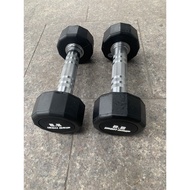 Set Of 2 Rubber Iron Grip 2.5kg Black Weights, Gym Weights