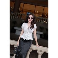 Pretty Blouse with Bow - 3777