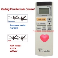 Universal Panasonic KDK Fan Remote Control for F-M15EX F-60XDN F-60TDN K15YX W56WV  KDK Ceiling fan 