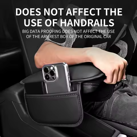 Leather Car Armrest Box Pad Central Arm Rest Storage Pocket Protective Cover For Mini Cooper One S J