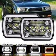 24V 12V 5x7 Inches Car Led Headlight Automotive Square Headlamp Assembly DRL Amber Turn Signal L300 