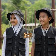 Safari Vest Set for Boys and Girls Adventure Costume 3-14 Years Baju Polis Budak Lelaki Baju Bomba K