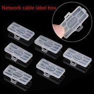 50Pcs Transparent Waterproof Cable Identification Tags Cable Tie Marker Tag Display Box Cable Sign Cards Label Tool