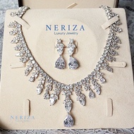 Neriza Jewelry/ชุดเครื่องประดับเพชรสังเคราะห์เกรดพรีเมี่ยมประกายเที่ยบเท่าเพชรแท้ เครื่องประดับเจ้าส