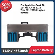 A2669 Battery for Apple MacBook Air 13" M2 A2681 2022 Year 661-26150 11.54V 52.6WH 4561mAh Laptop Ba