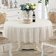 4/6/8/10 Kerusi Alas Meja Makan Bulat PVC Round Table Cloth Waterproof Oil-proof Lace Alas Meja Maka