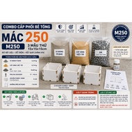M250 Concrete Mixing Level Combo – Viet Tri Yellow Sand, PCB40 Cement, 1x2/2x2/3x4 Stone with 3 Mold