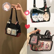 Bag for 10cm plushie black red cute korean style sling bag ita bag itabag bags handbag yk2 y2k trend