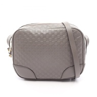 【二手】Gucci GUCCI Bree Microguccissima 449413 灰色皮革女單肩包