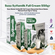 [BUNDLING 4 BOXES] Syifamilk Full Cream 550gr - Cow's Milk to Increase Delicious Weight - Rich in Nu