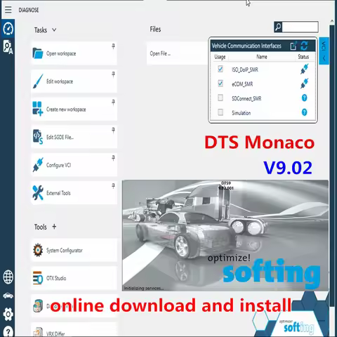 Newest DTS Monaco V9.02/V8.16 for MB Star C4 Connector C5 Multiplexer C6 VCI Online Installation and