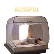 Mosquito Net Installation-Free Yurt Tent Zipper Bottom Integrated Steel Wire Pattern Net Foldable La