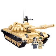 Sluban ทหาร STRV103รถถัง T-72B3 MBT อิฐกองทัพรถเฮลิคอปเตอร์อาวุธ DIY สร้างสรรค์บล็อกตัวต่อเด็กของเล่