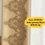 【Free Lace】11 Warna Sepasang Paloma Pearl Skin Dull Satin Japan Ironless Kain Pasang Terkini Bidang 44/45Ana Textile
