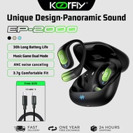 Koorfly EP2000 Open Ear Earbuds Fon Kepala Tanpa Wayar With 25ANC IPX5 Waterproof 30Hrs Battery