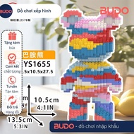 Puzzle to assemble violent bear bearbrick Dopamine bear in all colors silk 27cm Assemble toy charact