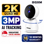 GXM 360° 2K Smart AI Camera CCTV 3MP P3 Pan Tilt Motion Detection Baby Monitor Security iP Surveilla