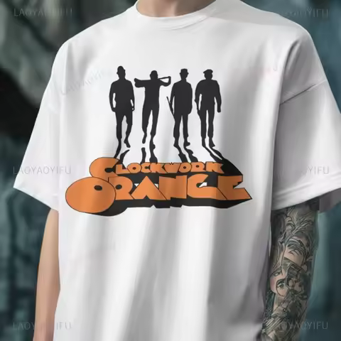 A Clockwork Orange T Shirt Movie Lover Gift Graphic T Shirts Woman Man Vintage Classic O-neck Cotton