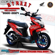Honda Full Body Motorcycle Decal Sticker BEAT Street 2020-2024 Simple Motif BSD12 Custom Design