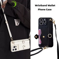Glitter Wristband Card Holder Phone Case For Realme V70 V70S V60 Pro V50 V50S V30 V20 P3 Pro Lite P3