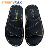 Streetwalk Footwear BIG SIZE Marikina Made Black Brown Leather Sandals for Men Leather Slippers Bala