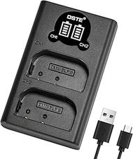 DSTE Replacement for DMW-BLF19 Dual LCD Battery Charger Compatible Panasonic Lumix DMC-GH3 GH3A GH3A
