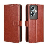 Ốp điện thoại di động cho Oppo A79 5g trường hợp ví lật chất liệu da PU chống sốc protcetion điện th