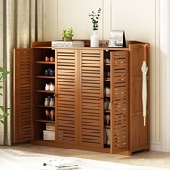 Bamboo Shoe Cabinet with Feet Shoe Cabinet Four-Leg All-in-One Rack Heightened Widened Waterproof Dustproof Simple Multi