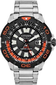 Citizen Eco-Drive Promaster Dive Mens Watch Black dial Stainless Steel Silver (Model: BJ7129-56E)