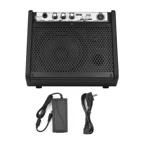 Keyboard Amp Wireless BT Speaker 2-Band EQ Supports USB MP3 Player Function DM20 20W Electric Drum A