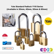 Yale Standard Padlock Y110 Series Available In 30, 40, 50, 60mm (Short &amp; Long)