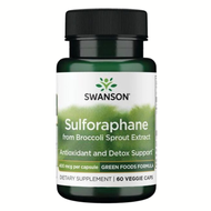 Sulforaphane蘿蔔硫素400 mcg，60粒全素Swanson美國Broccoli專利西蘭花芽萃取物綠花椰菜苗