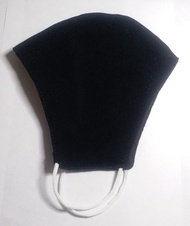masker kpop - duckbill kain polos 2 ply bisa diisi filter - hitam anak 7-12 tahun