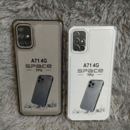 Softcase Casing SAMSUNG A71 4G Silicone Casing Transparent TPU SPACE Back Camera Protector