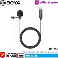 Boya BY-M3 Clip On Microphone with USB Type C Connector