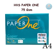 HVS Paper One 75 Gsm A4 Size, 1 Ream / 500 Sheets