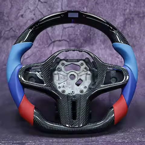 Steering Wheel For BMW M1 M2 M3 M4 M5 G Series F40 F44 G20 G21 G28 G22 G29 G80 Carbon Three-color Pa