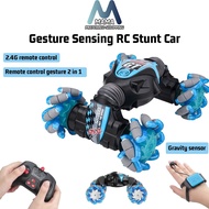 Gesture Sensing RC Stunt Car 1:12 , 2-in-1 Hand Controlled Remote Control Twist Cars with Light & Mu