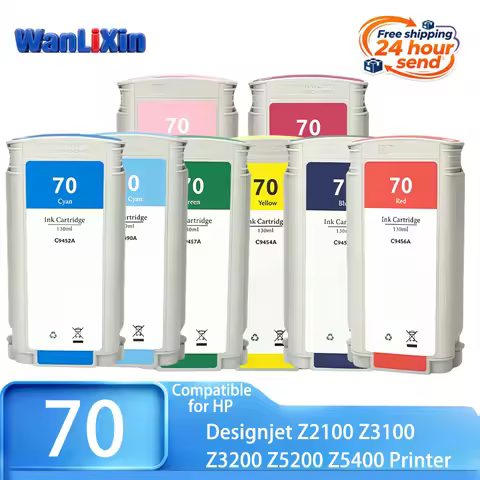 13 Colors 130ml For HP70 70 Ink Cartridge With Full Dye Ink Compatible For HP Designjet Z2100 Z3100